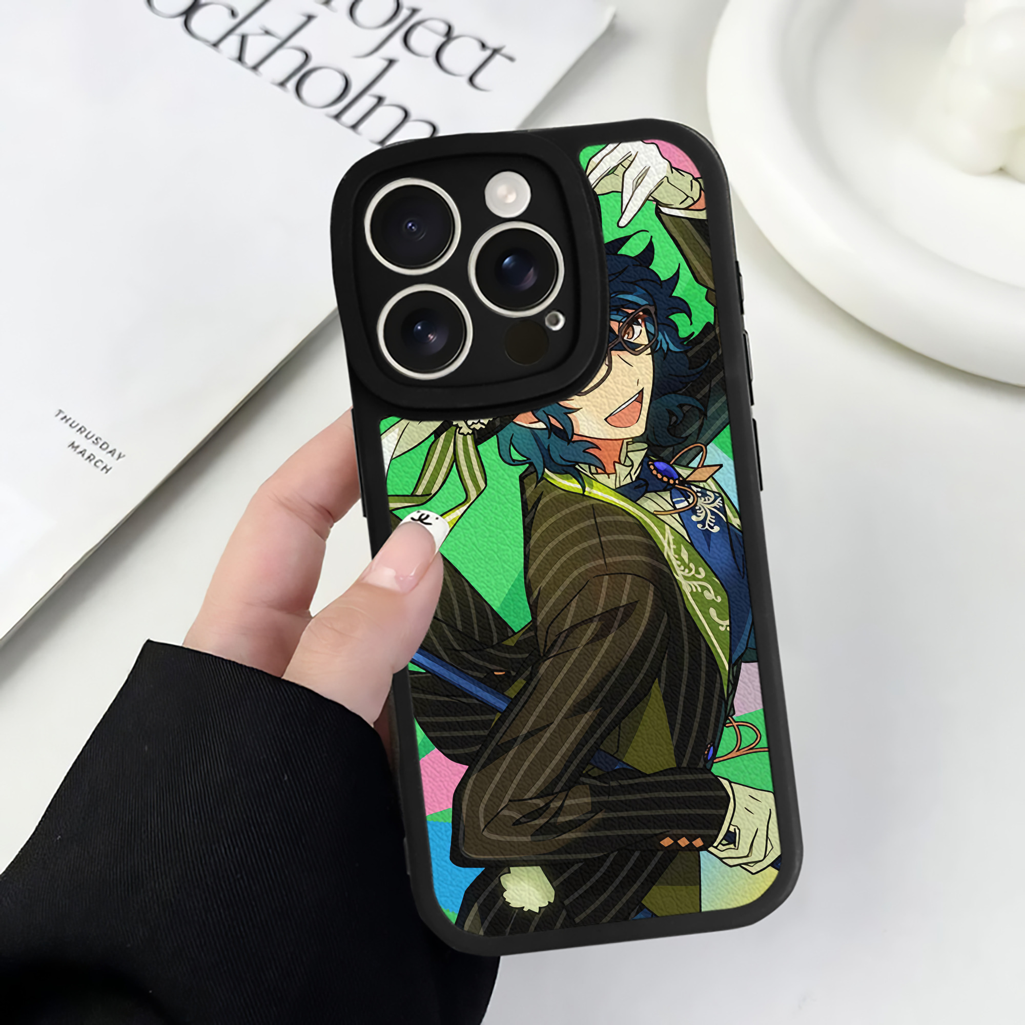 （画像用） あんさんぶるスターズ! Ensemble Stars 【iPhone 16シリーズ対応】シリコンスマホケース（レザー調） 材質：シリコン